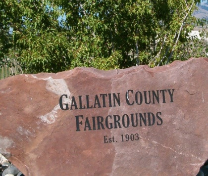 The Gallatin County Fairgrounds sign